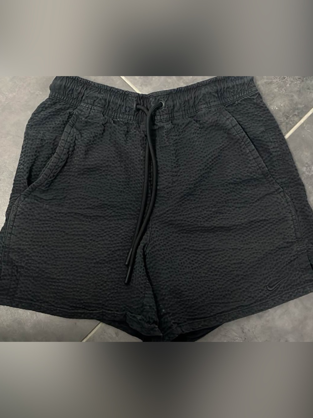 Nike Dri-FIT Black Performance seersucker shorts